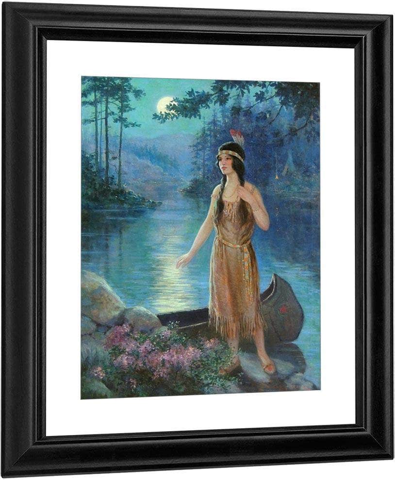 Indian Maiden Calendar Illustration By Frank Robert Harper - Image 3