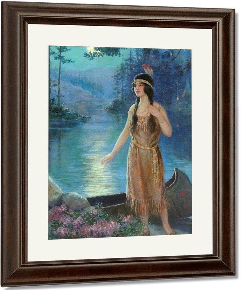 Indian Maiden Calendar Illustration By Frank Robert Harper - Image 4