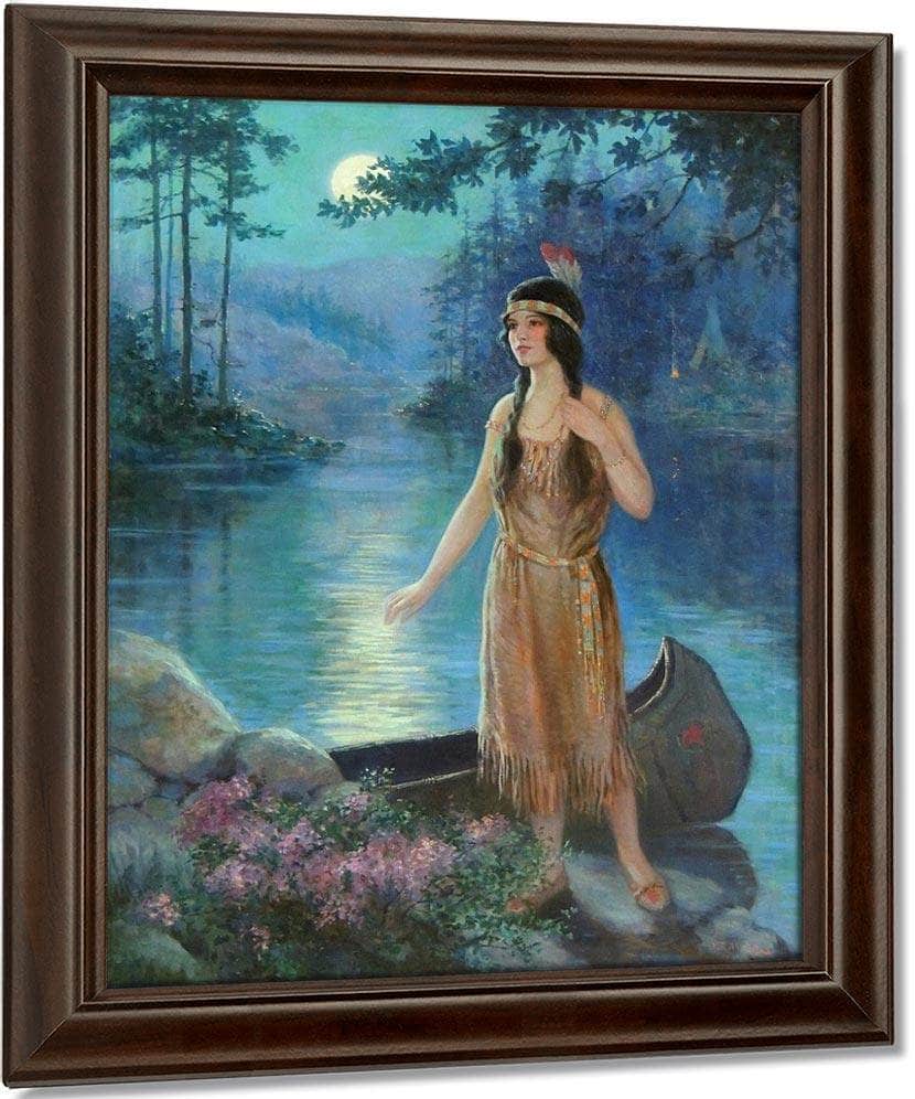 Indian Maiden Calendar Illustration By Frank Robert Harper - Image 5