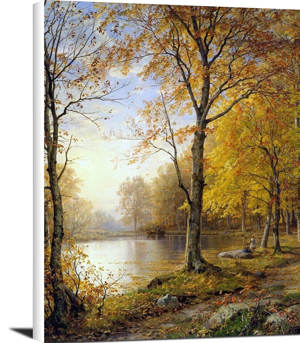 Indian Summer Painting William Trost Richards Canvas Art