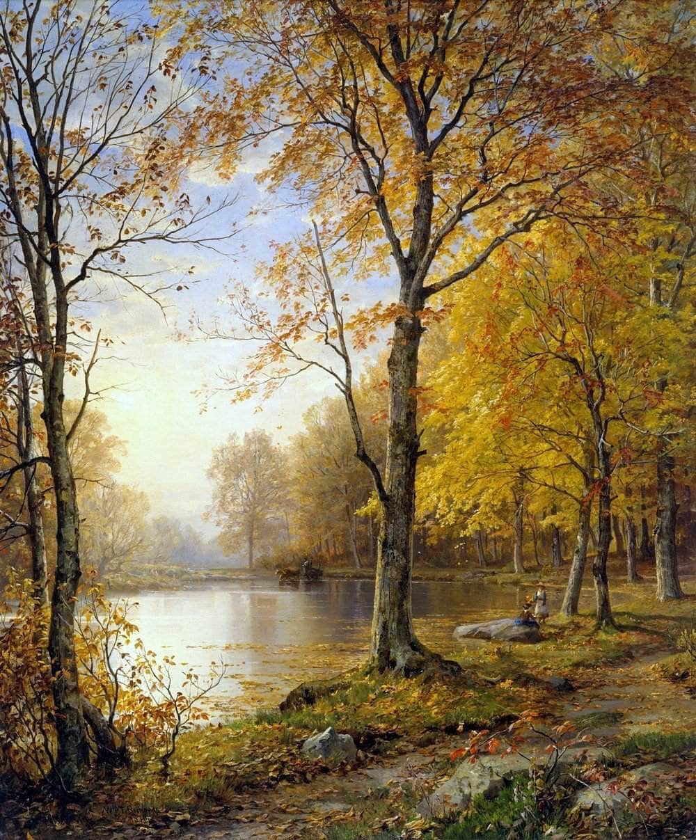Indian Summer Painting William Trost Richards Canvas Art - Image 5