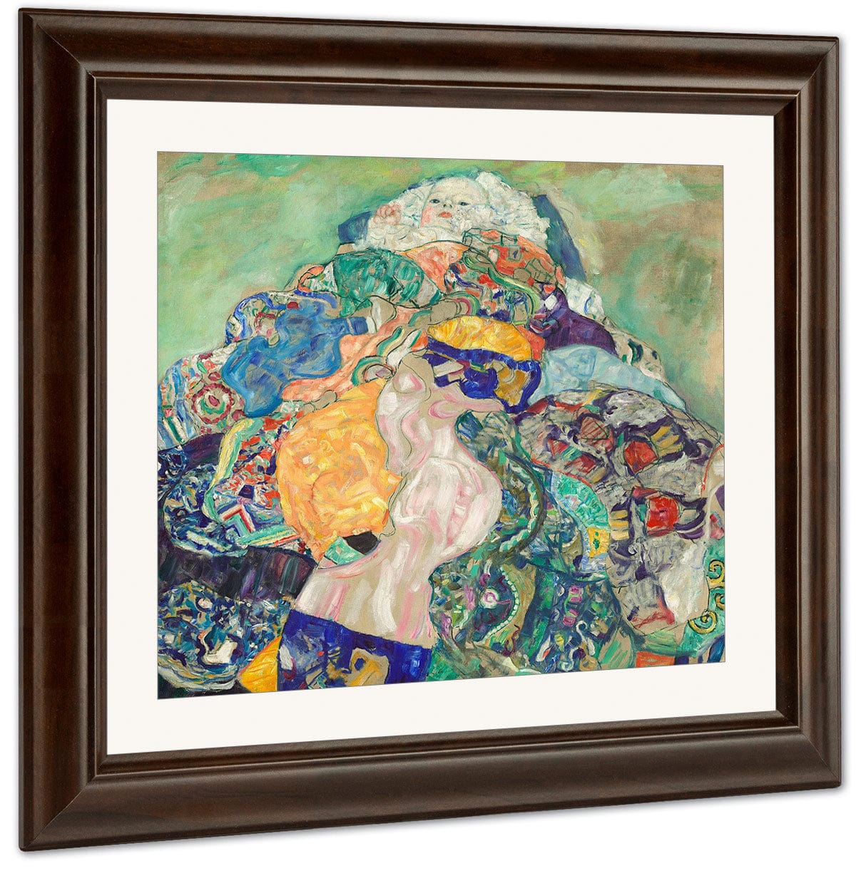 Infant Baby In Cradle 1917 1918 National Gallery Washinton By Gustav Klimt - Image 3