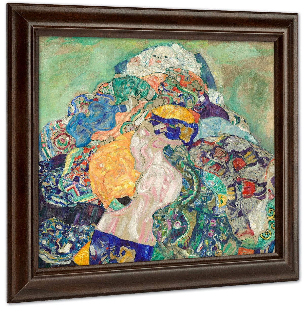 Infant Baby In Cradle 1917 1918 National Gallery Washinton By Gustav Klimt - Image 4