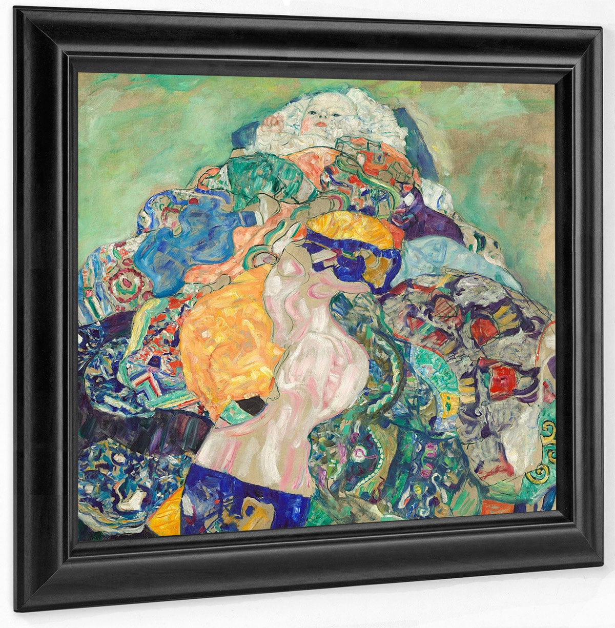 Infant Baby In Cradle 1917 1918 National Gallery Washinton By Gustav Klimt - Image 6