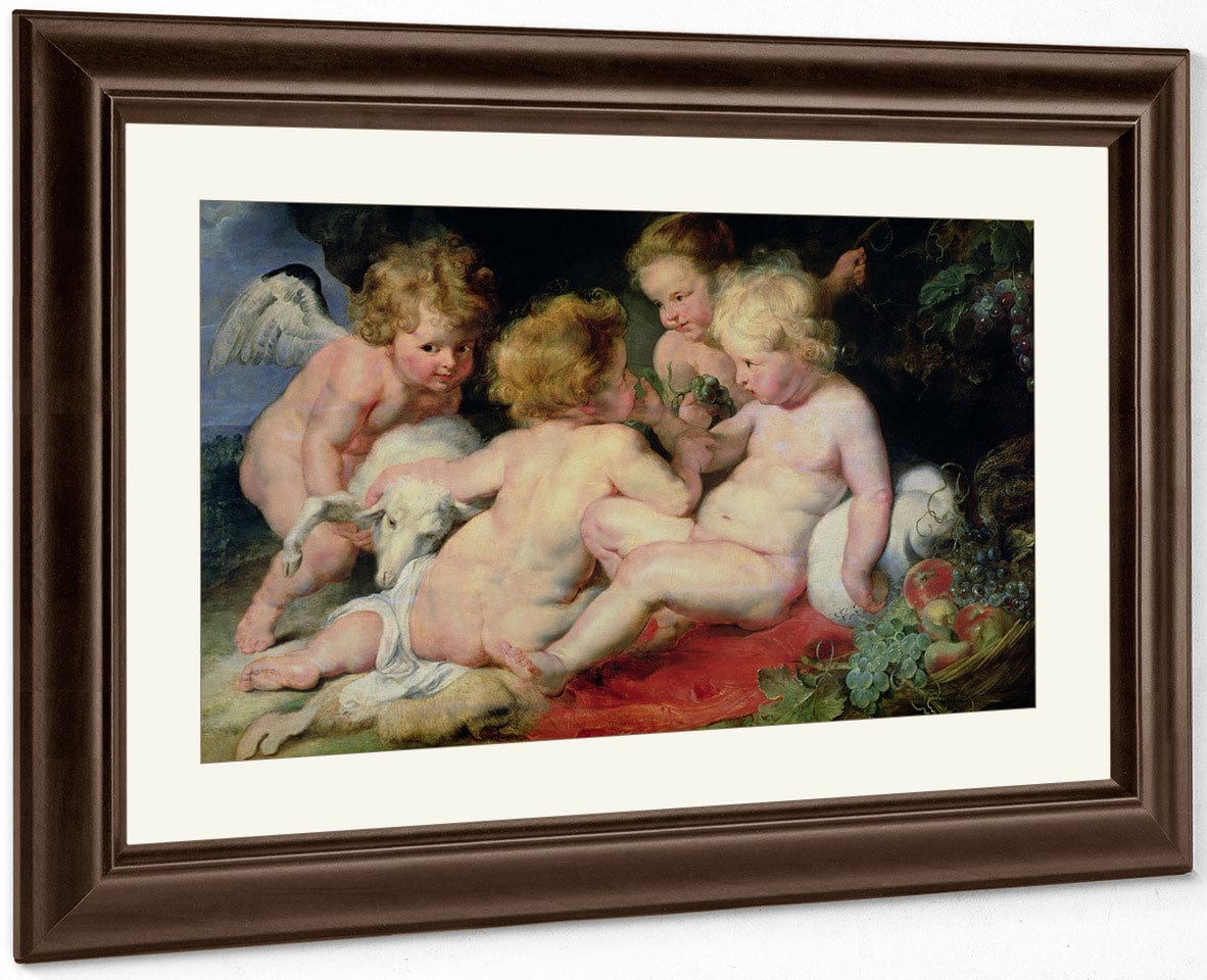 Infant Christ With John The Baptist And Two Angels 1615;20 (Panel) By Peter Paul Rubens - Image 3