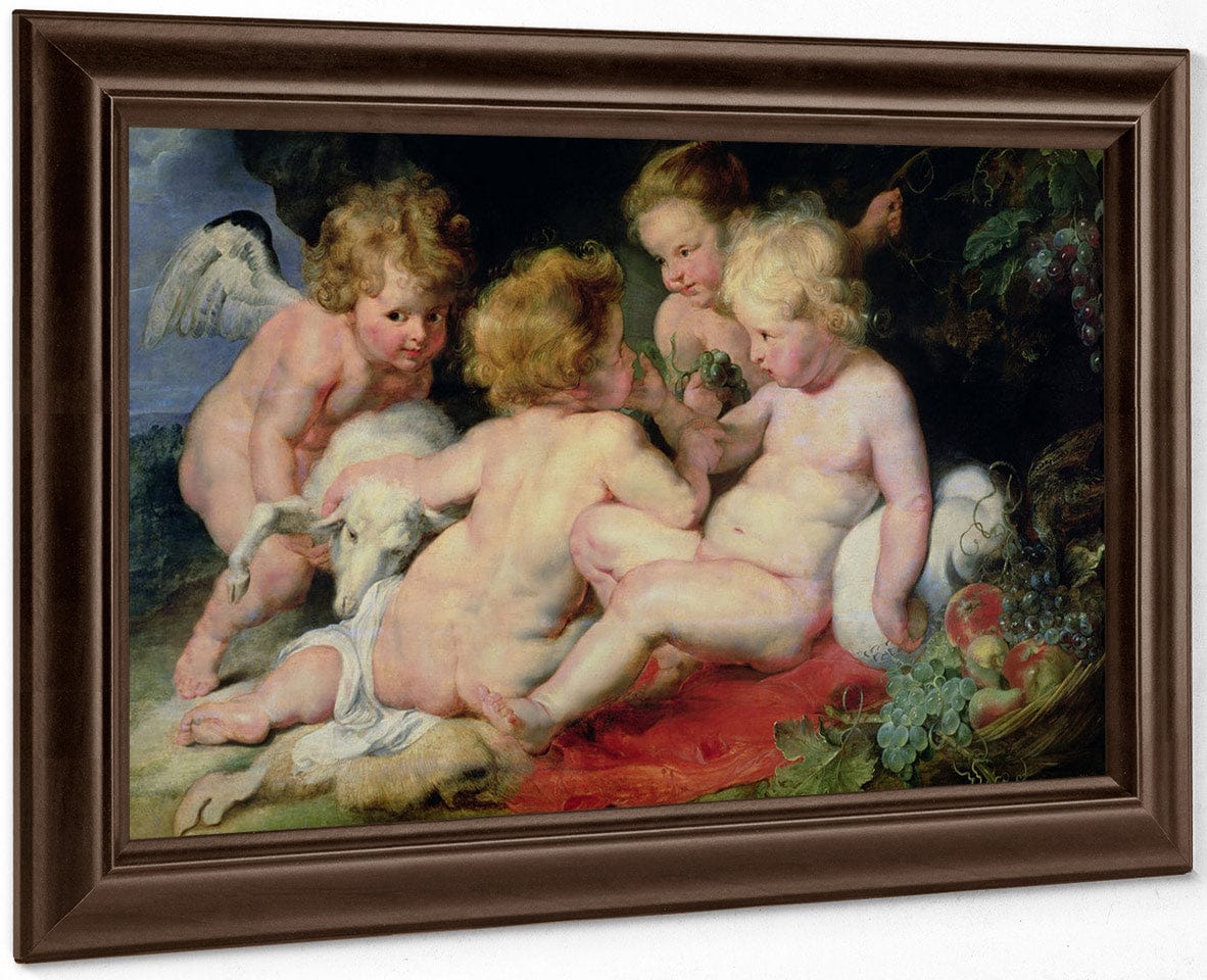 Infant Christ With John The Baptist And Two Angels 1615;20 (Panel) By Peter Paul Rubens - Image 4