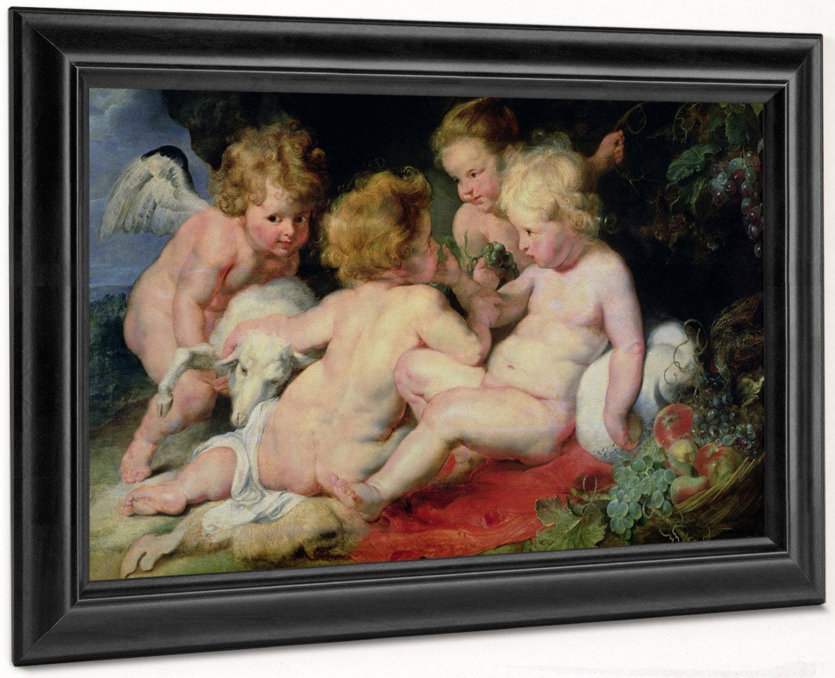 Infant Christ With John The Baptist And Two Angels 1615;20 (Panel) By Peter Paul Rubens - Image 6