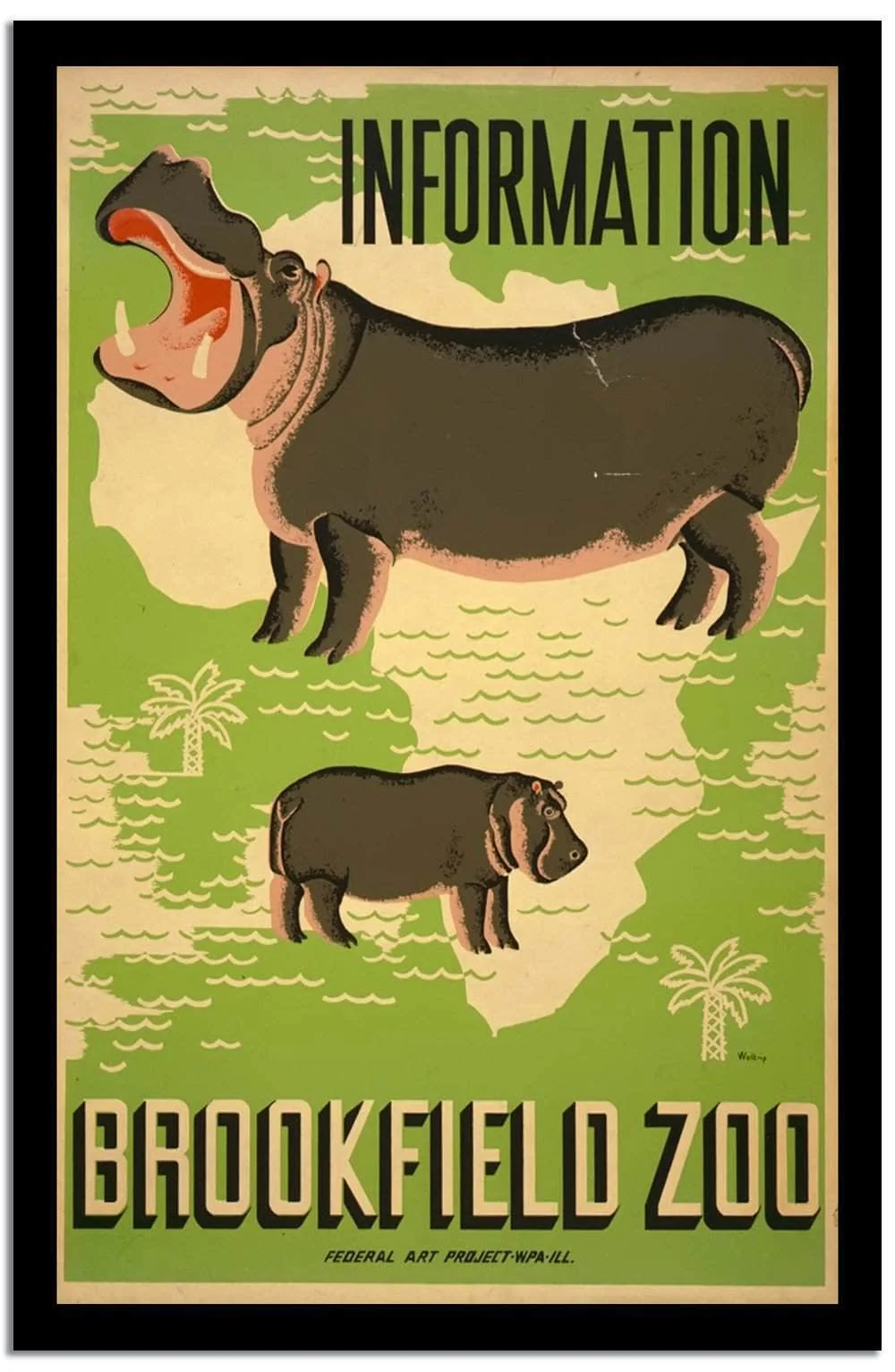 Information Brookiled Zoo Vintage Poster - Image 2