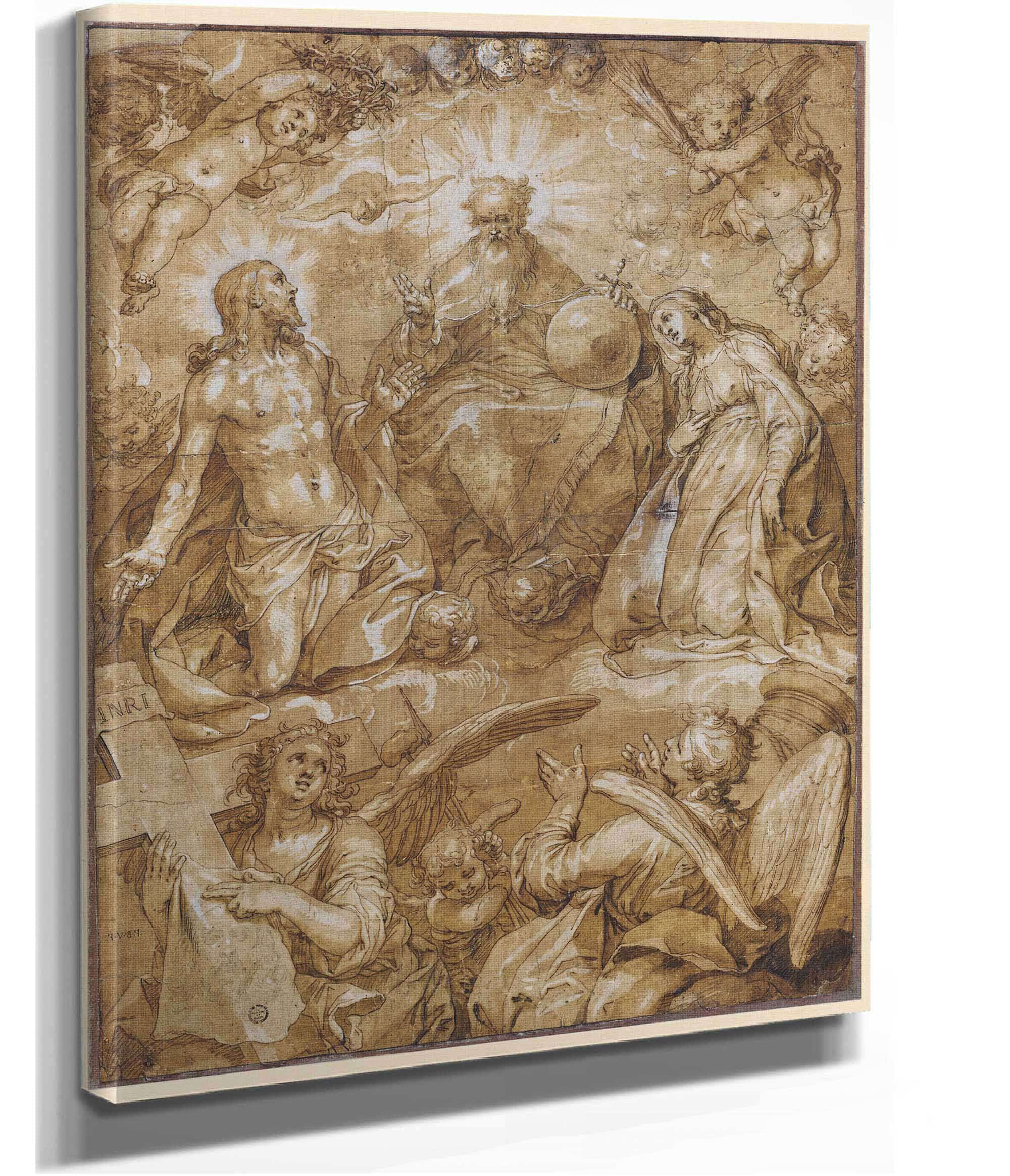 Intercession Of Christ And Mary Before God The Father by Abraham Bloemaert - Image 2