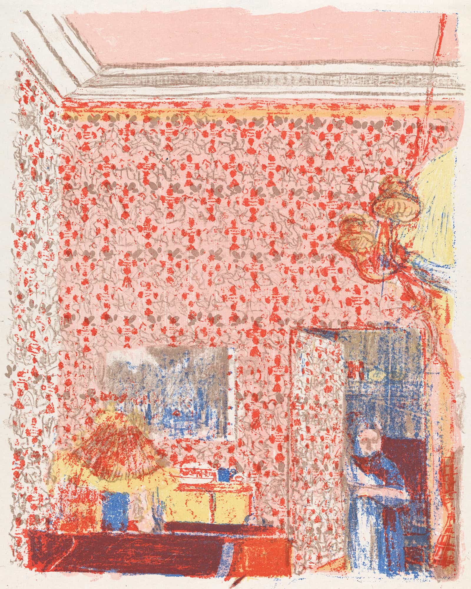 Interieur Aux Tentures Roses I by Edouard Vuillard