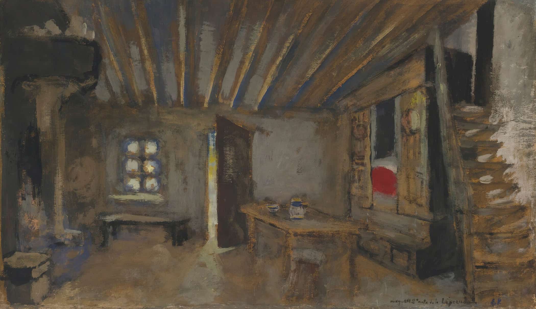 Interieur Dauberge Maquette De Decor Pour La Lepreuse by Edouard Vuillard - Image 2