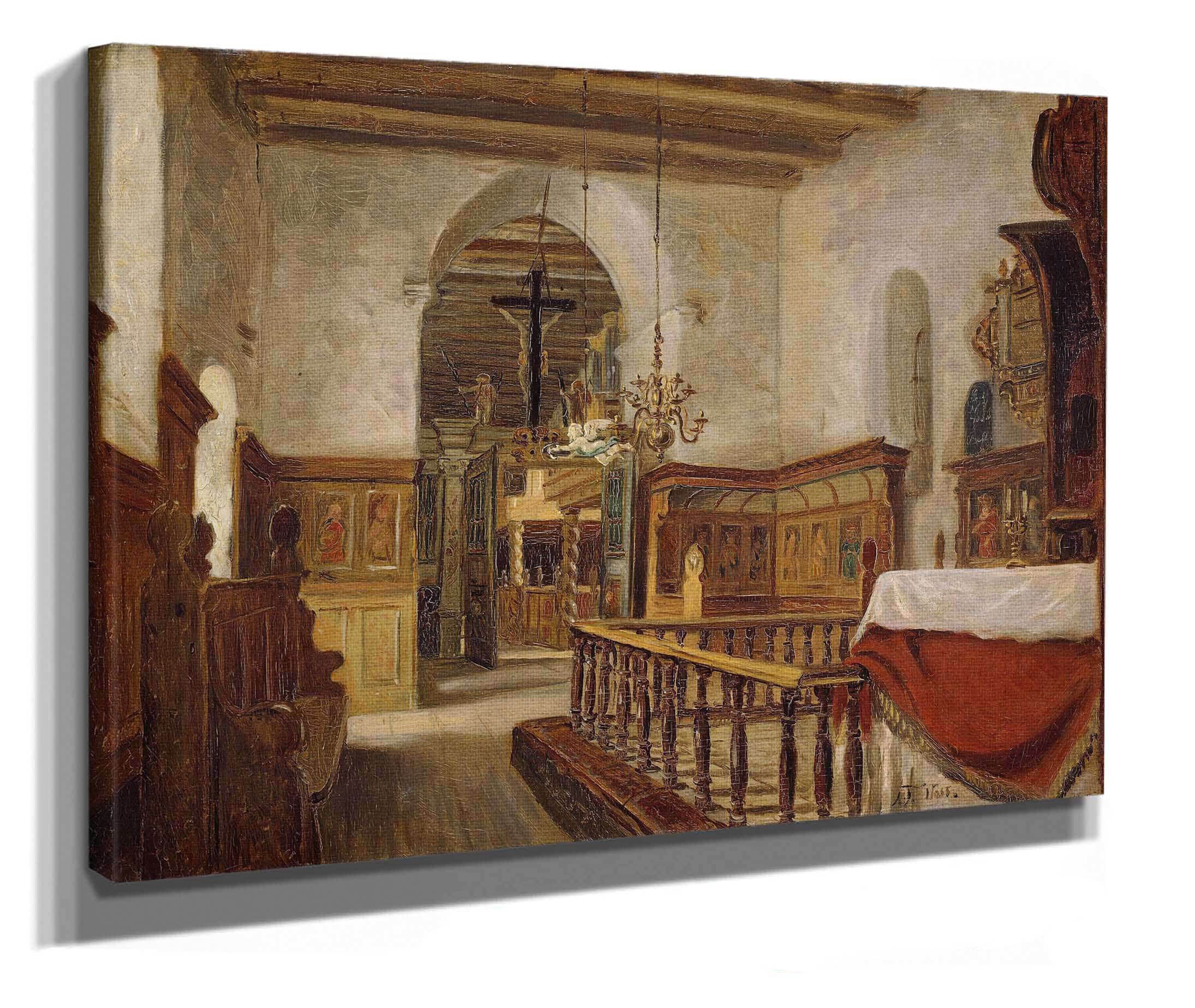 Interior From The Church At Voss by Adolph Tidemand - Image 2