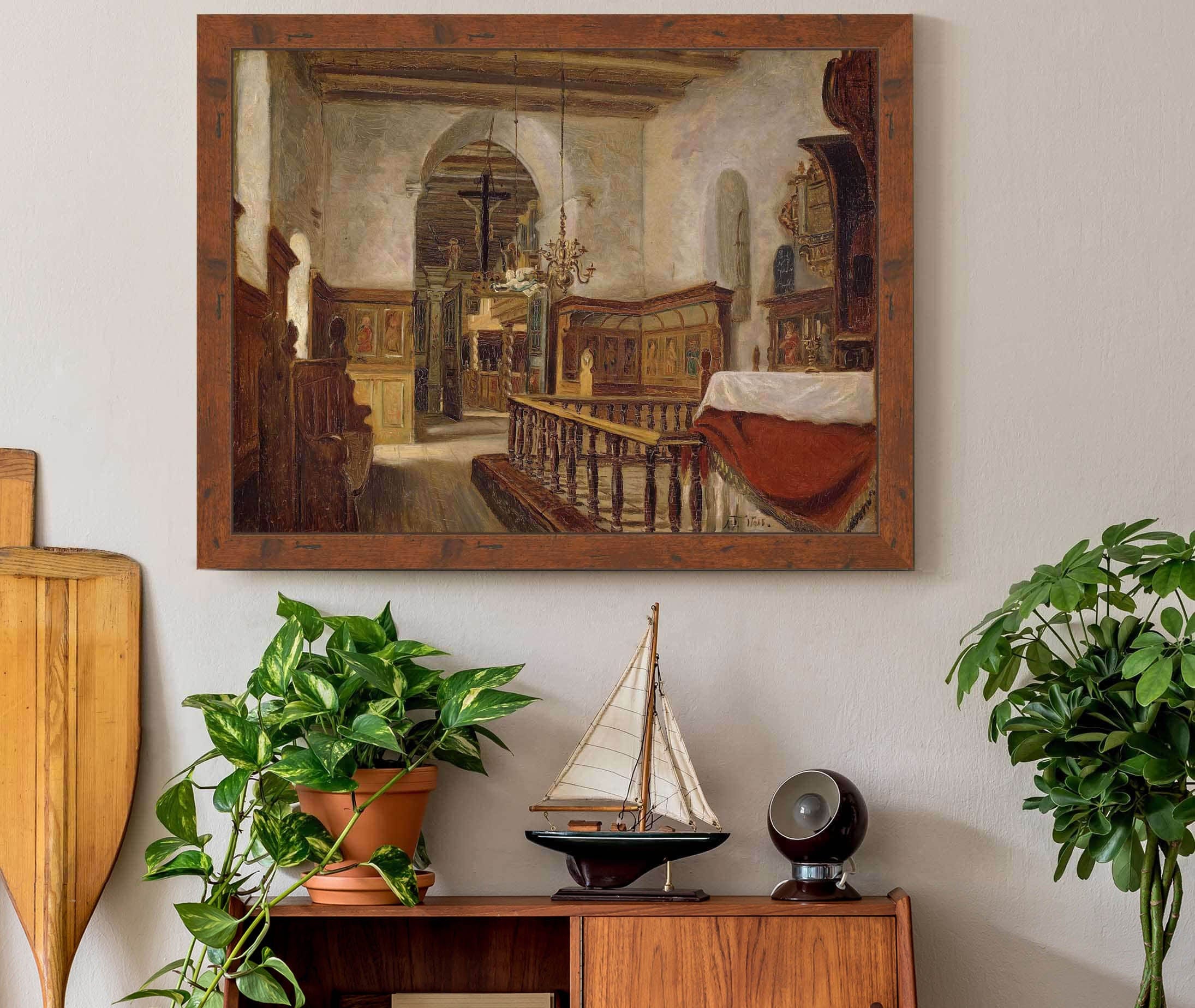 Interior From The Church At Voss by Adolph Tidemand - Image 3