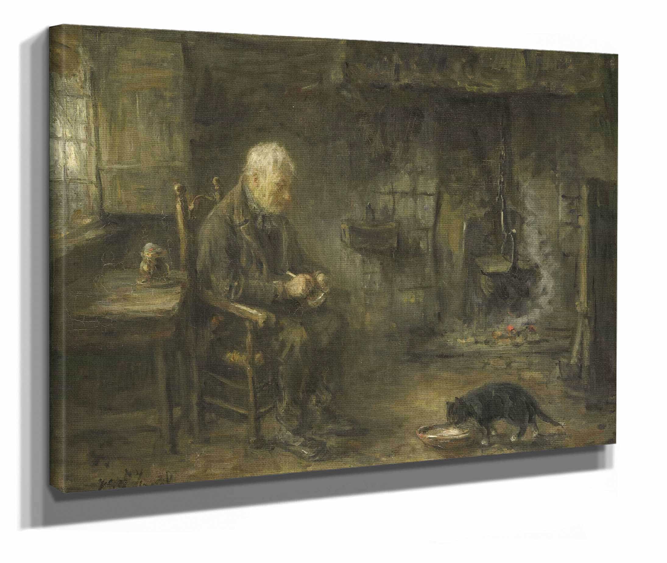 Interior Of A Peasant Hut by Jozef Israels - Image 2