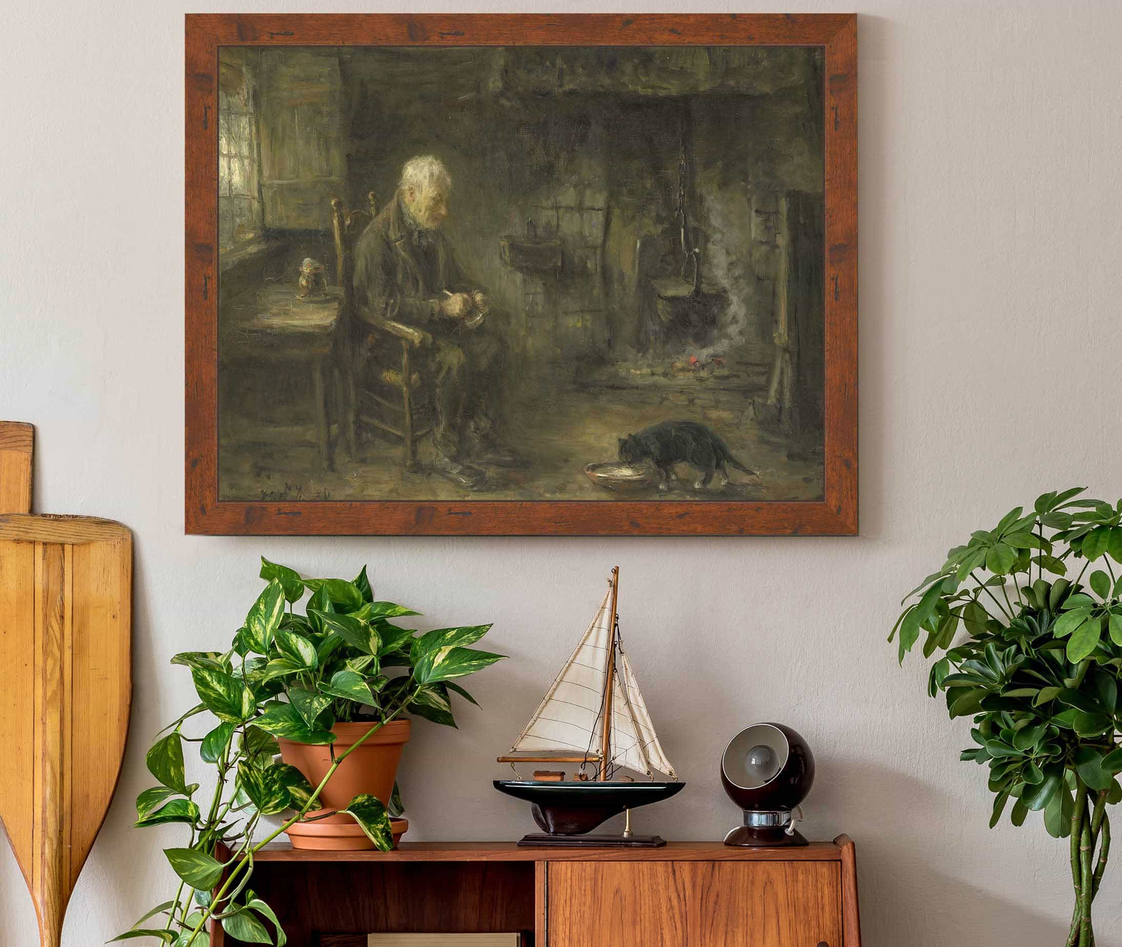 Interior Of A Peasant Hut by Jozef Israels - Image 3