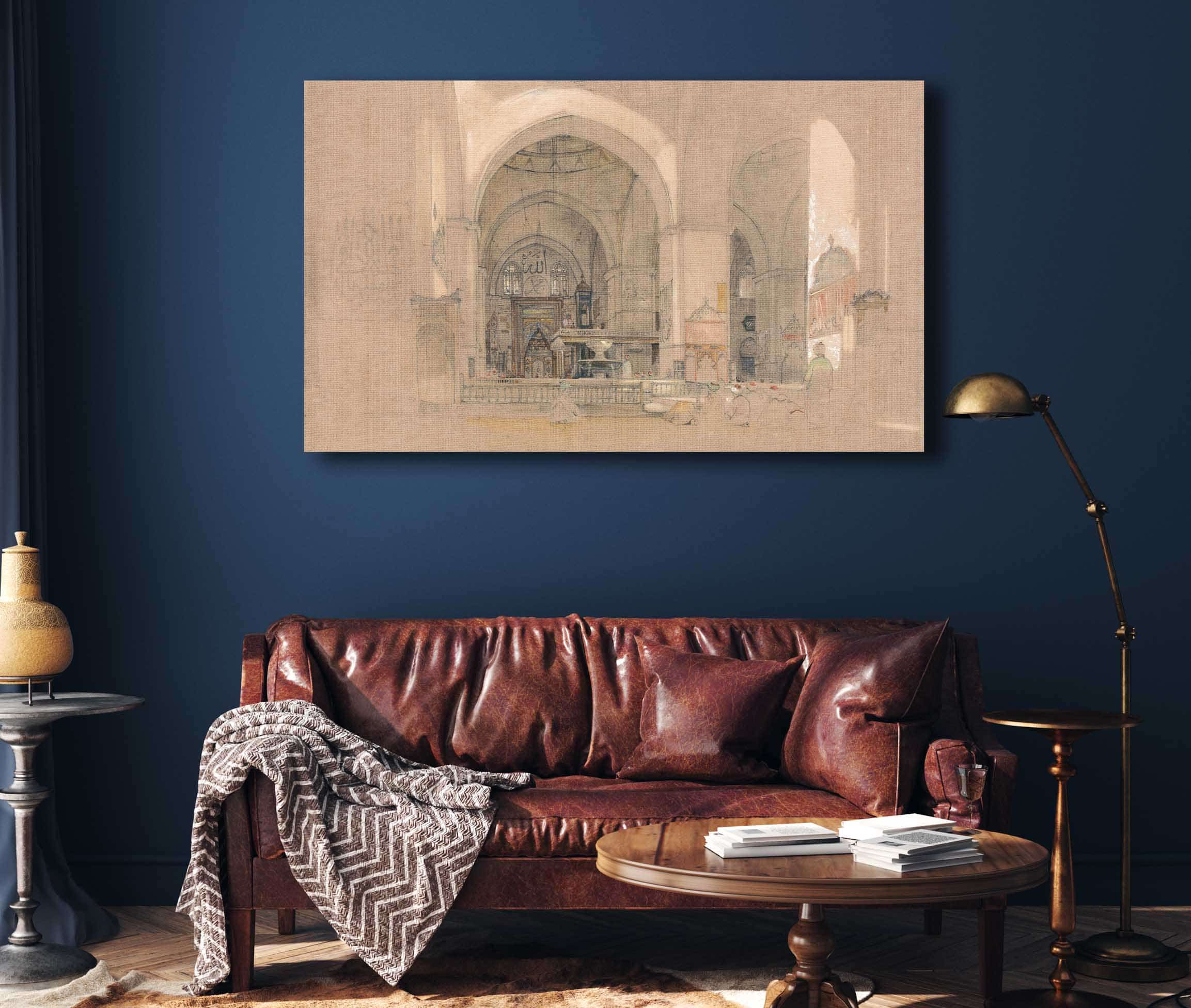 Interior Of The Great Mosque Ulucami Bursa Turkey by John Frederick Lewis - Image 4