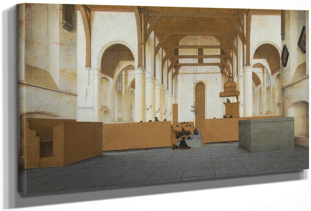 Interior Of The St Odulphuskerk In Assendelft Seen From The Choir To The West By Pieter Jansz. Saenredam