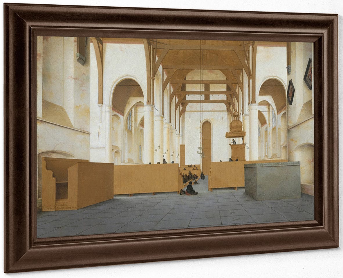 Interior Of The St Odulphuskerk In Assendelft Seen From The Choir To The West By Pieter Jansz. Saenredam - Image 6