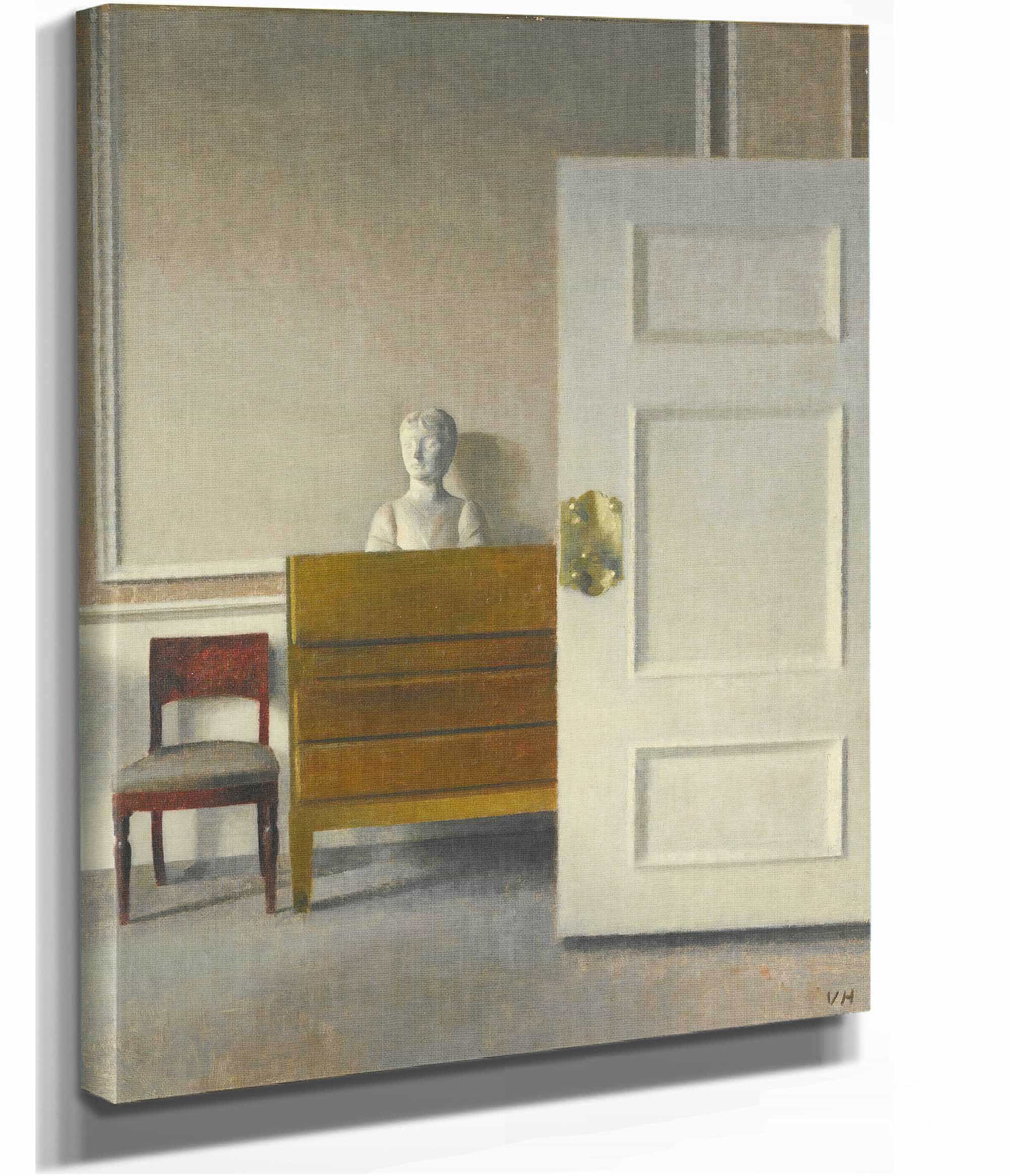 Interior With A Bust by Vilhelm Hammershoi - Image 2