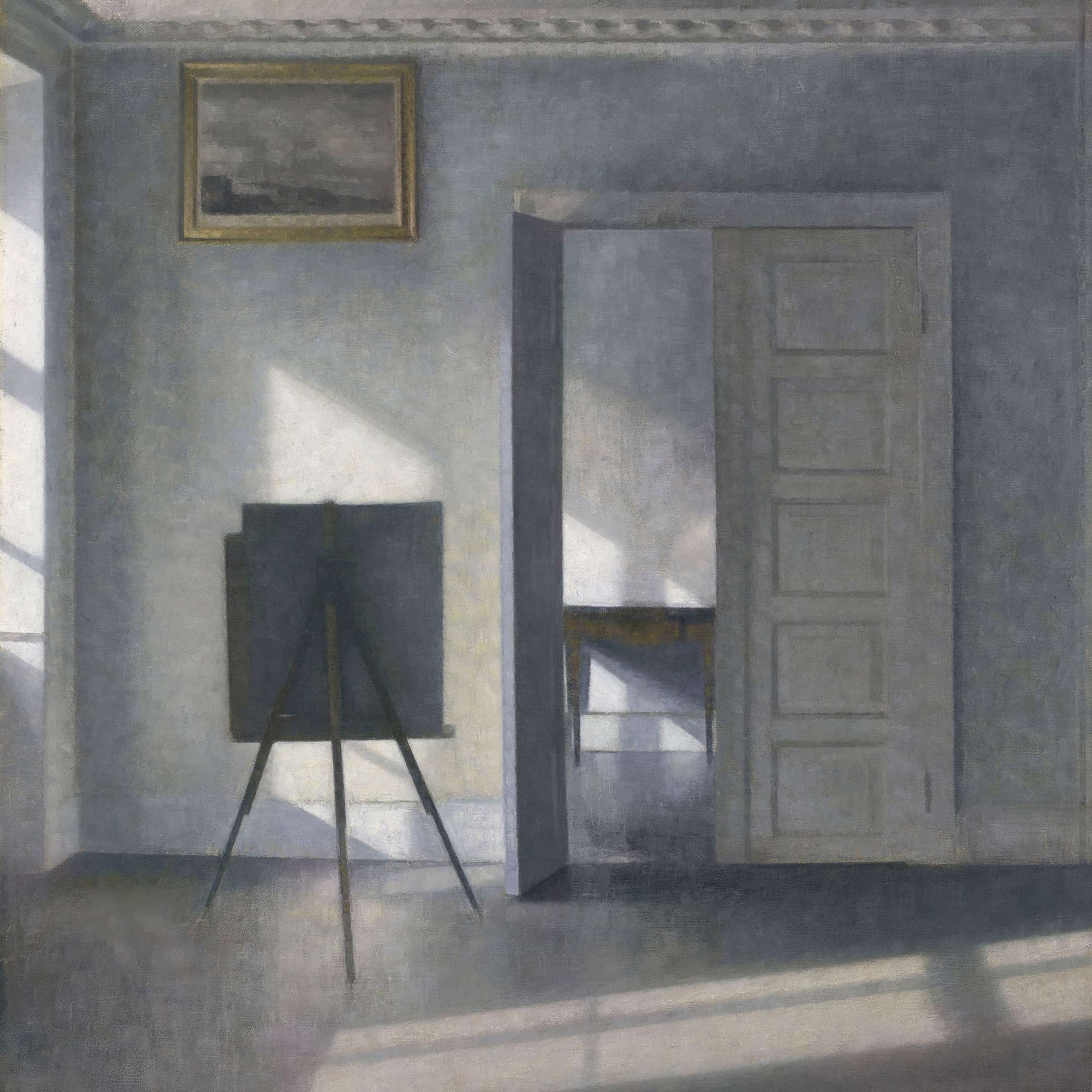 Interior With An Easel Bredgade by Vilhelm Hammershoi - Image 4