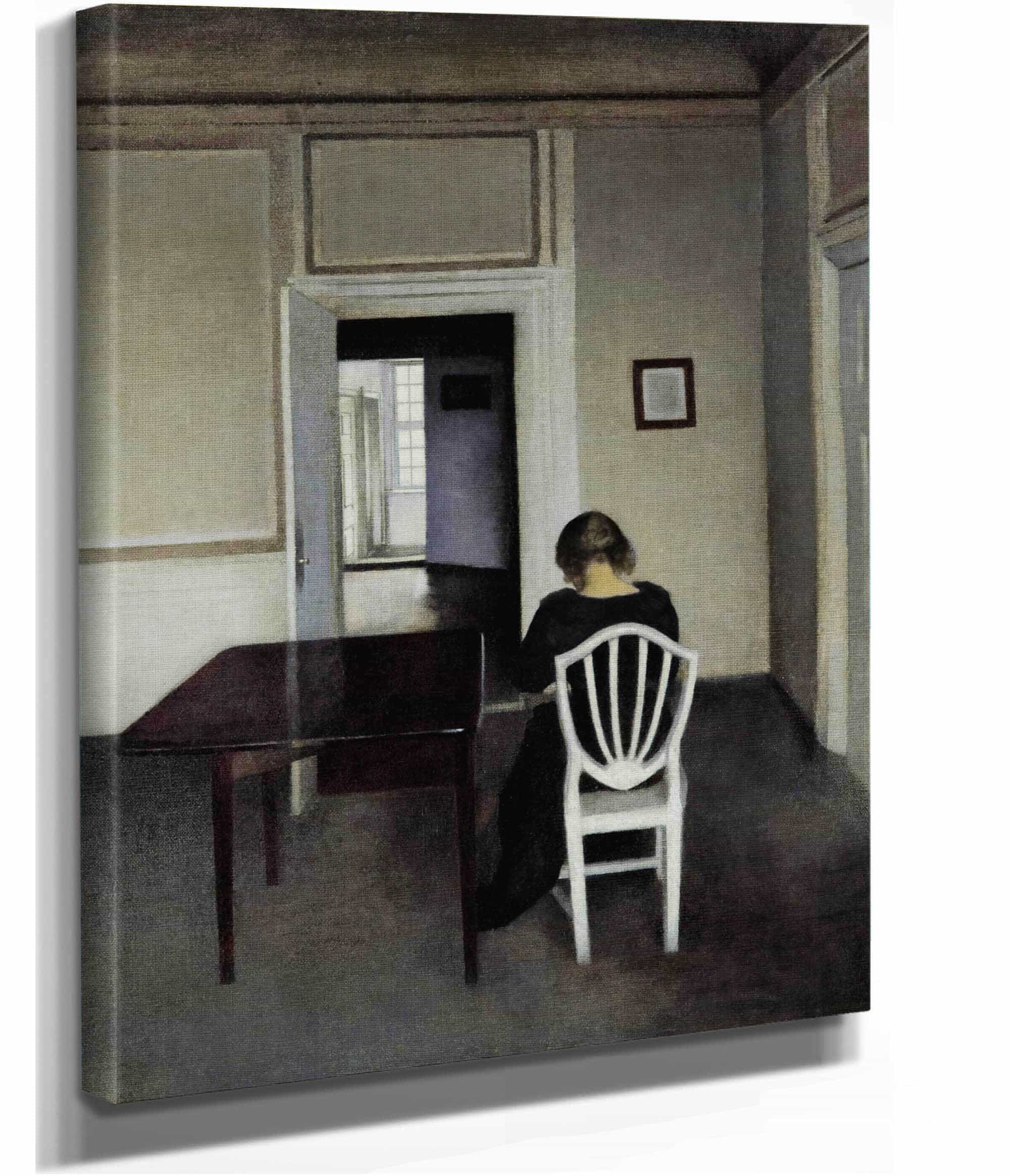 Interior With Ida In A White Chair by Vilhelm Hammershoi - Image 2