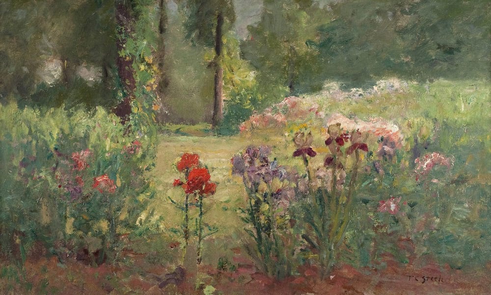 Iris & Trees (In The Flower Garden) By Theodore Clement Steele - Image 5