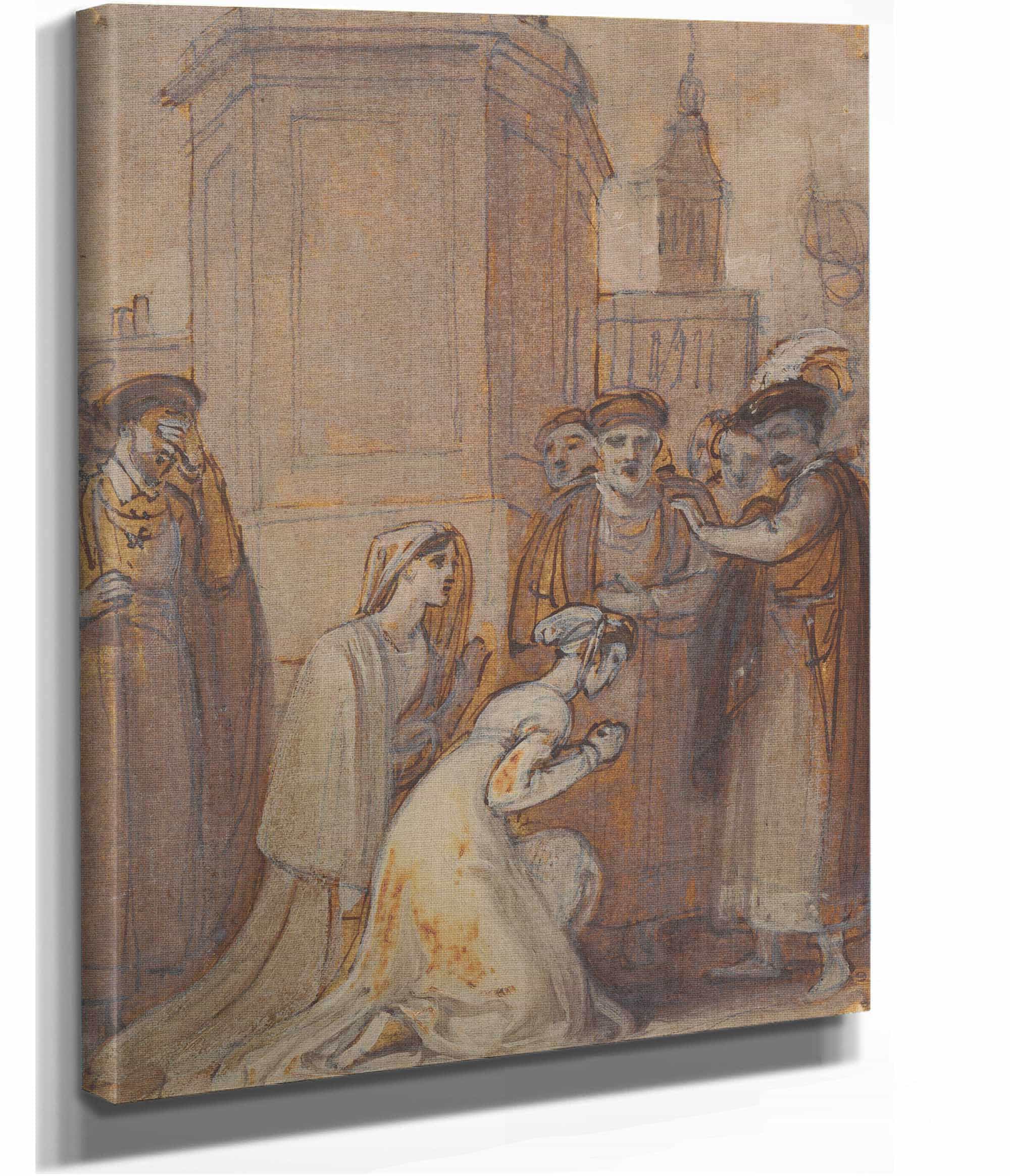 Isabella And Mariana Kneeling Before The Duke by Robert Smirke - Image 2