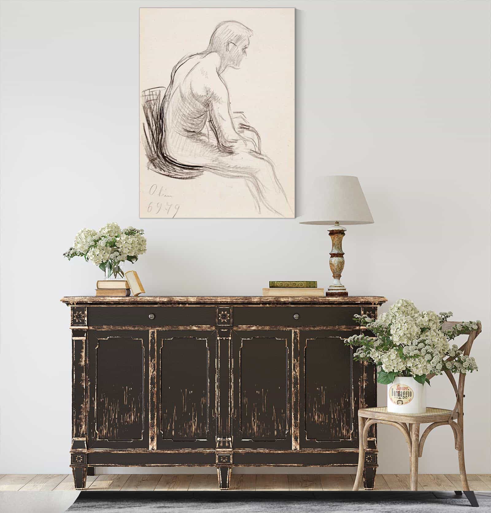 Istuva Alaston Mies by Magnus Enckell - Image 4