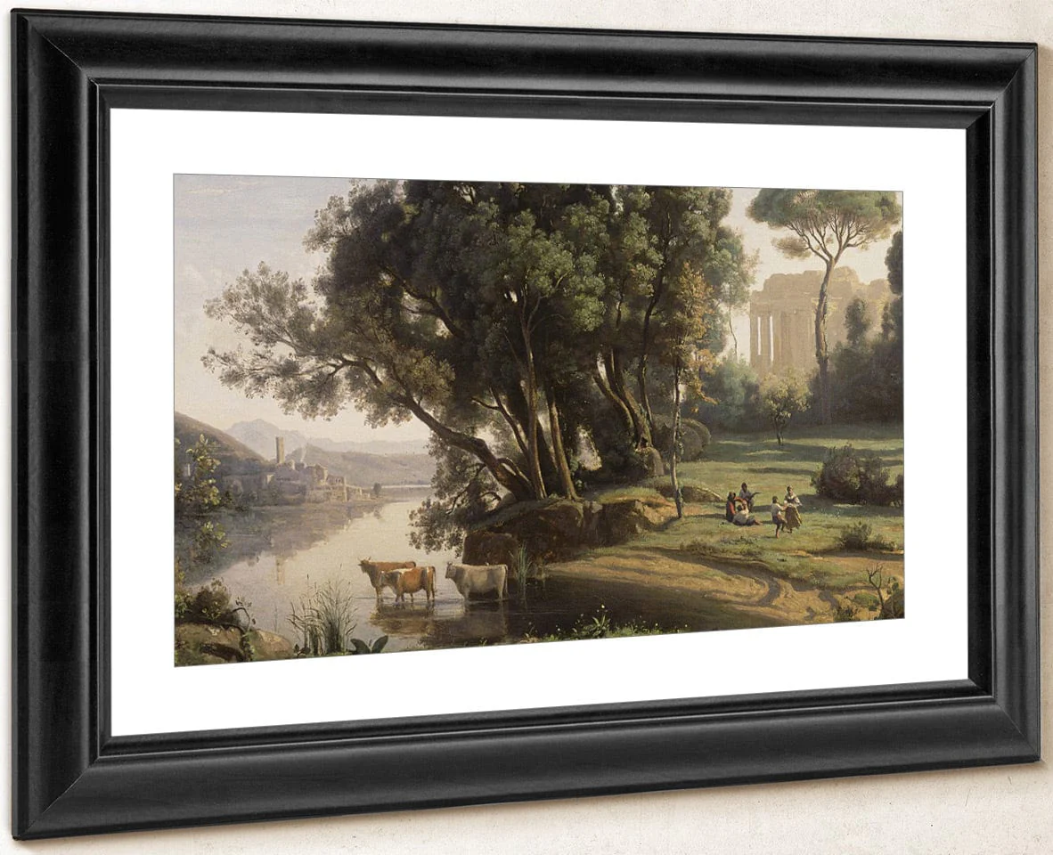 Italian Landscape (Site D'italie, Soleil Levant) By Jean Baptiste Camille Corot - Image 2