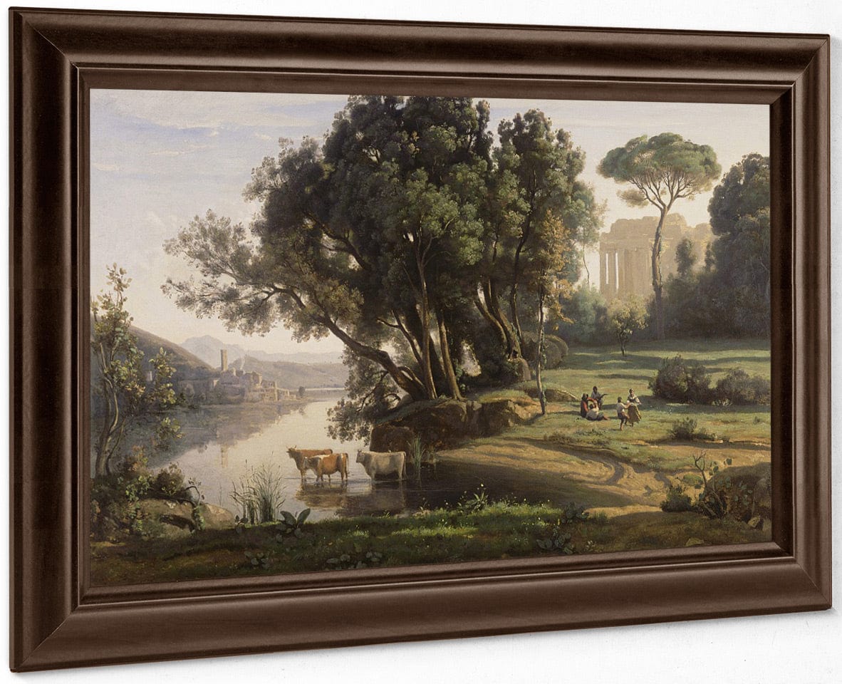 Italian Landscape (Site D'italie, Soleil Levant) By Jean Baptiste Camille Corot - Image 4