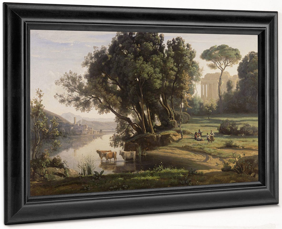 Italian Landscape (Site D'italie, Soleil Levant) By Jean Baptiste Camille Corot - Image 6