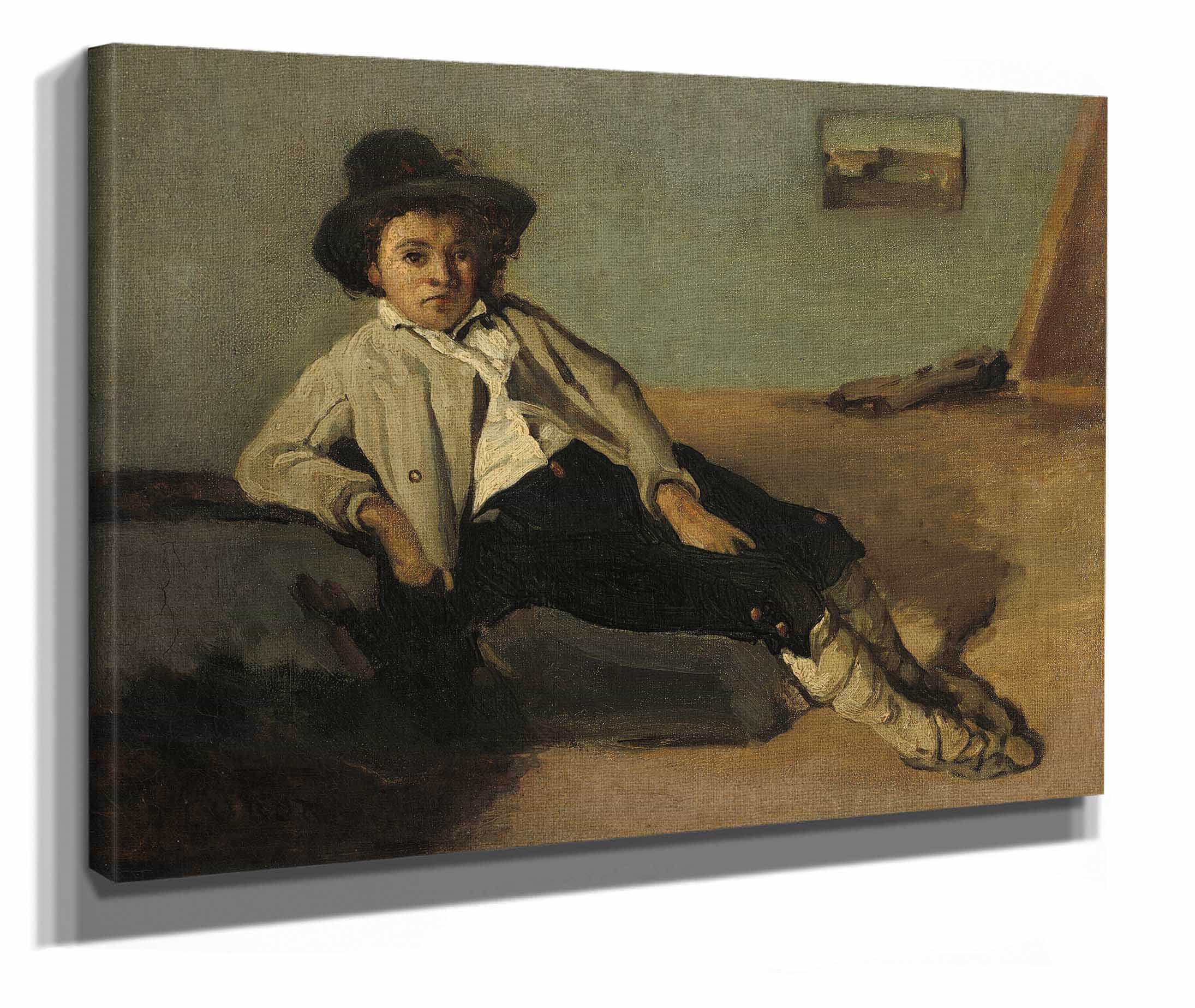 Italian Peasant Boy by Jean Baptiste Camille Corot - Image 2