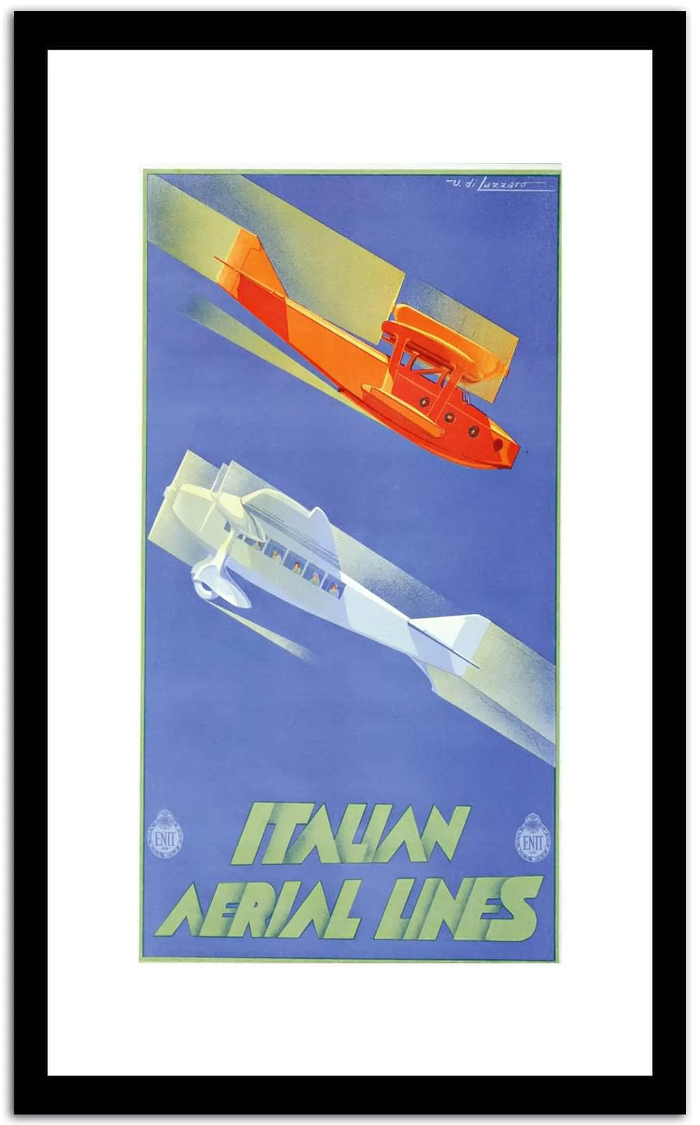 Italian Airlines  Vintage Poster
