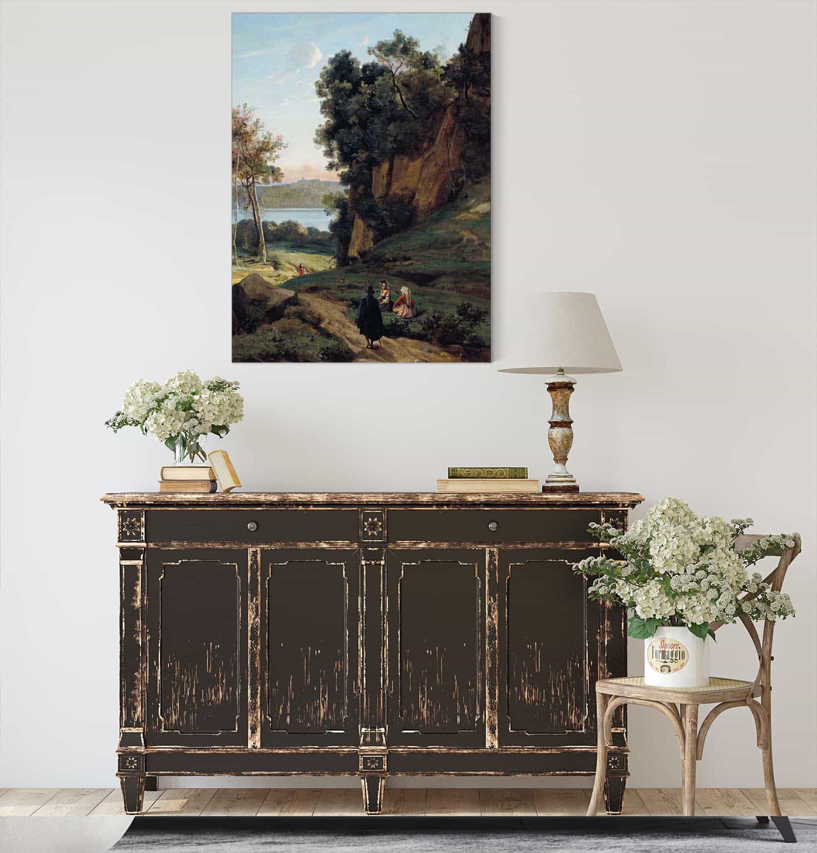 Italiens Dalbano by Jean Baptiste Camille Corot - Image 4