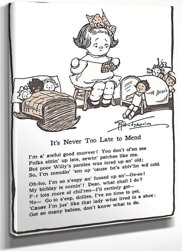 Its Never Too Late To Mend By Grace G Drayton