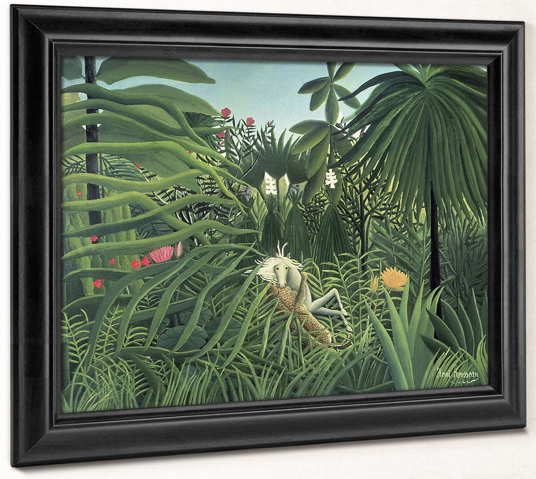Jaguar Attacking A Horse By Henri Julien Felix Rousseau - Image 8