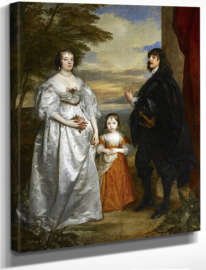 James Seventh Earl Of Derby His Lady And Child By Anthony Van Dyck