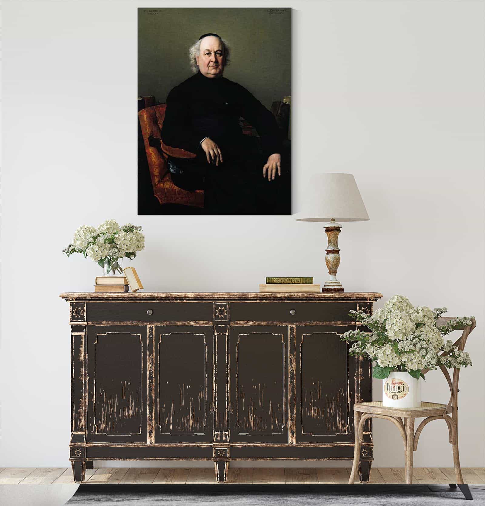 Jean Louis Gabriel Rector Of Saint Merri by Henri Lehmann - Image 4