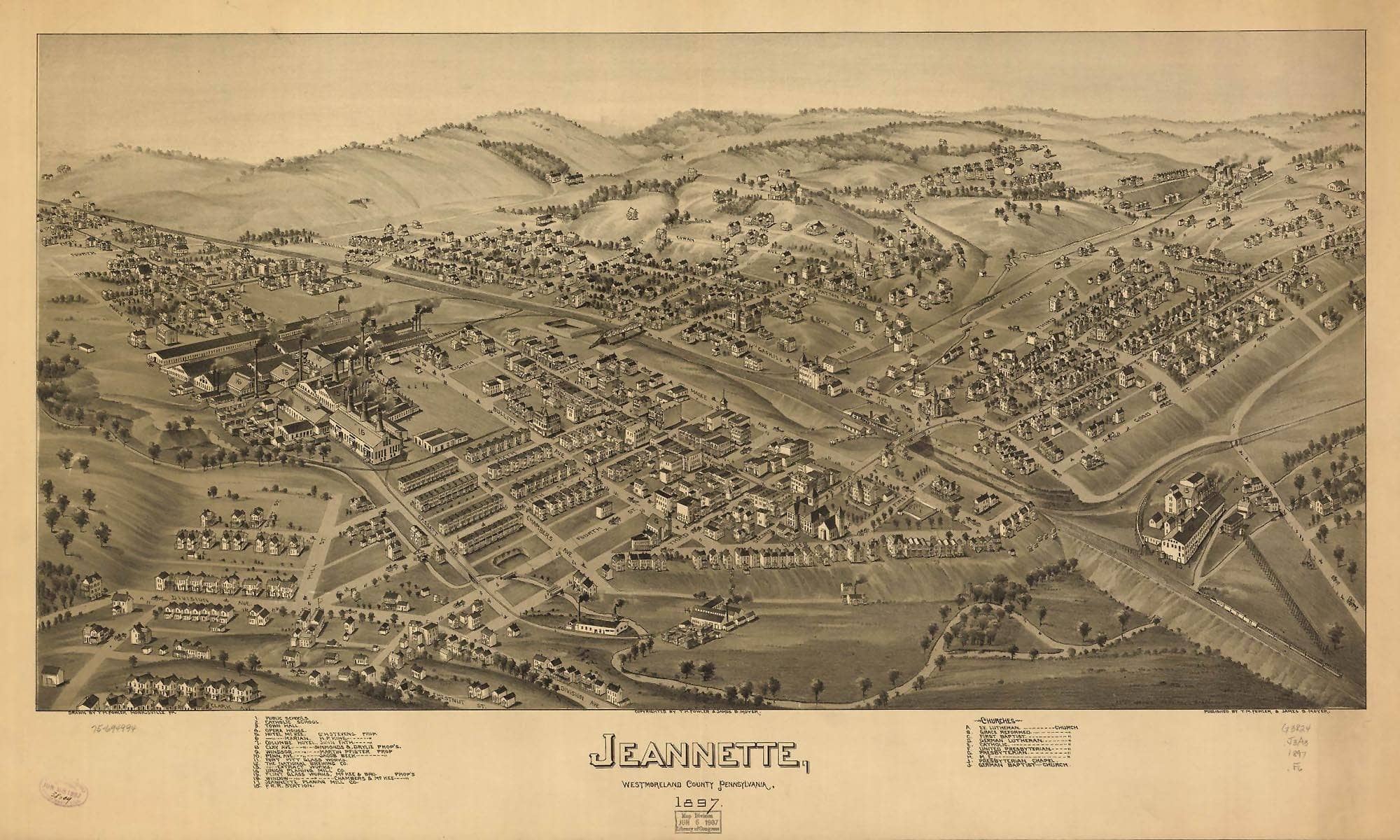 Jeannette Westmoreland County Pennsylvania 1897  State Of Pennsylvania - Image 7