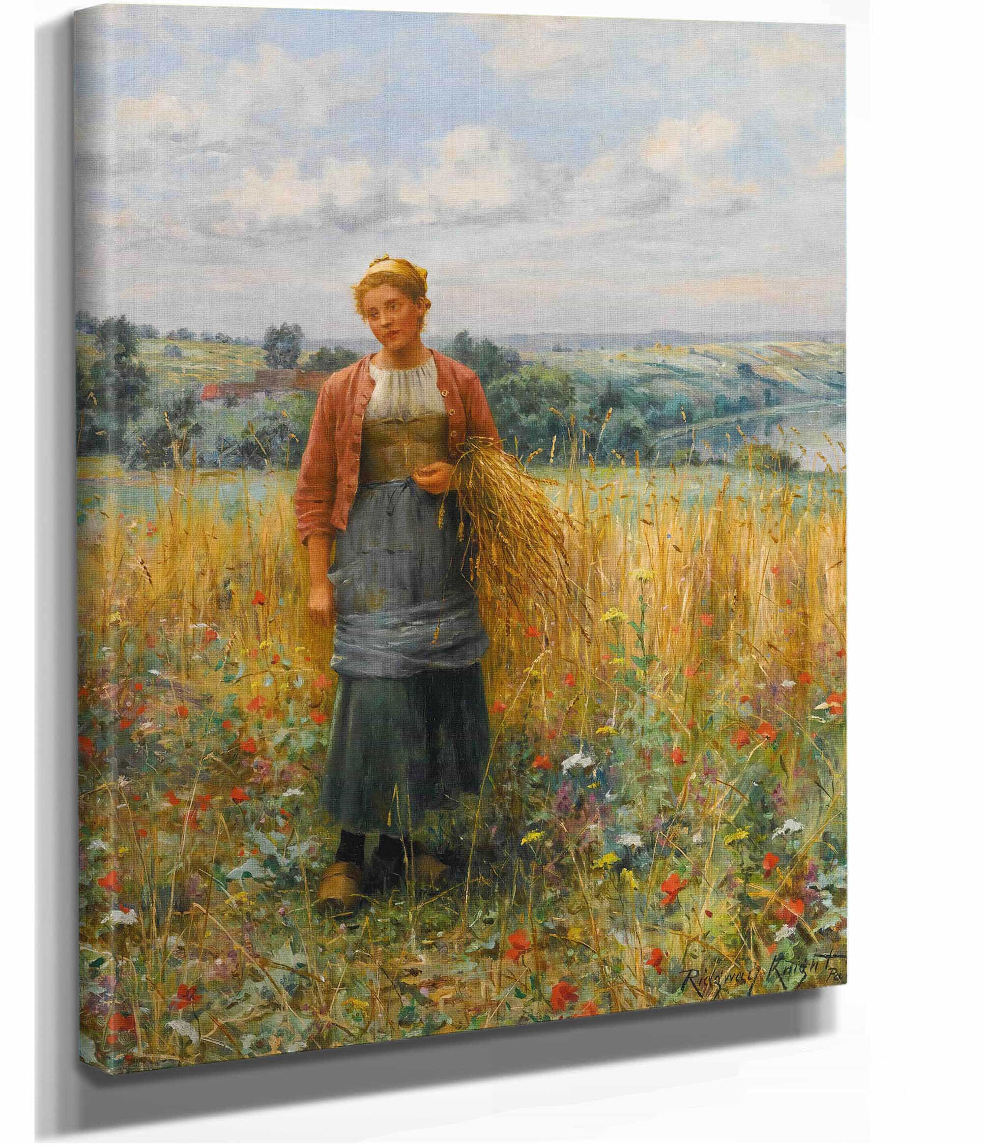 Jeannine Gleaning by Daniel Ridgway Knight - Image 2