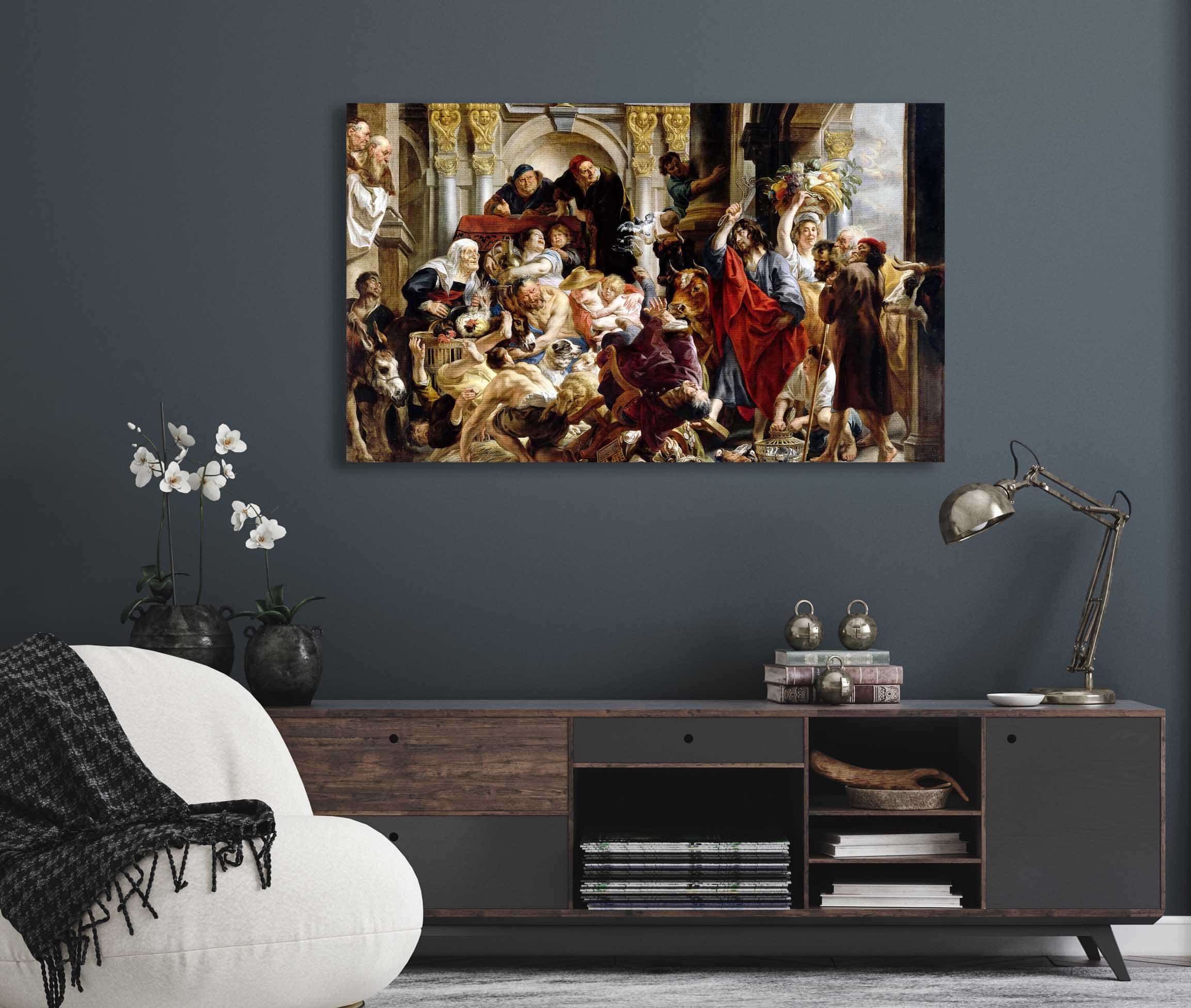 Jesus Driving The Merchants From The Temple by Jacob Jordaens - Image 5