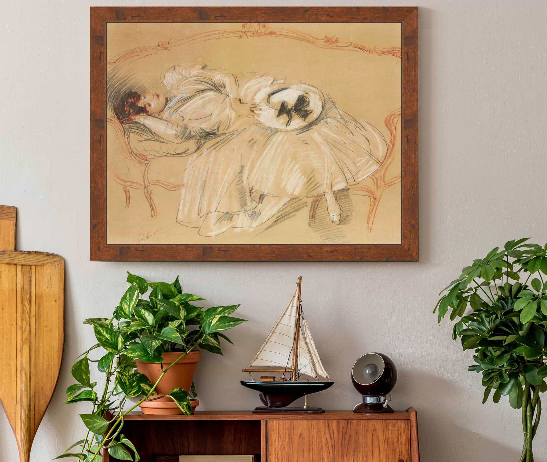 Jeune Femme Au Divan by Paul Cesar Helleu - Image 3