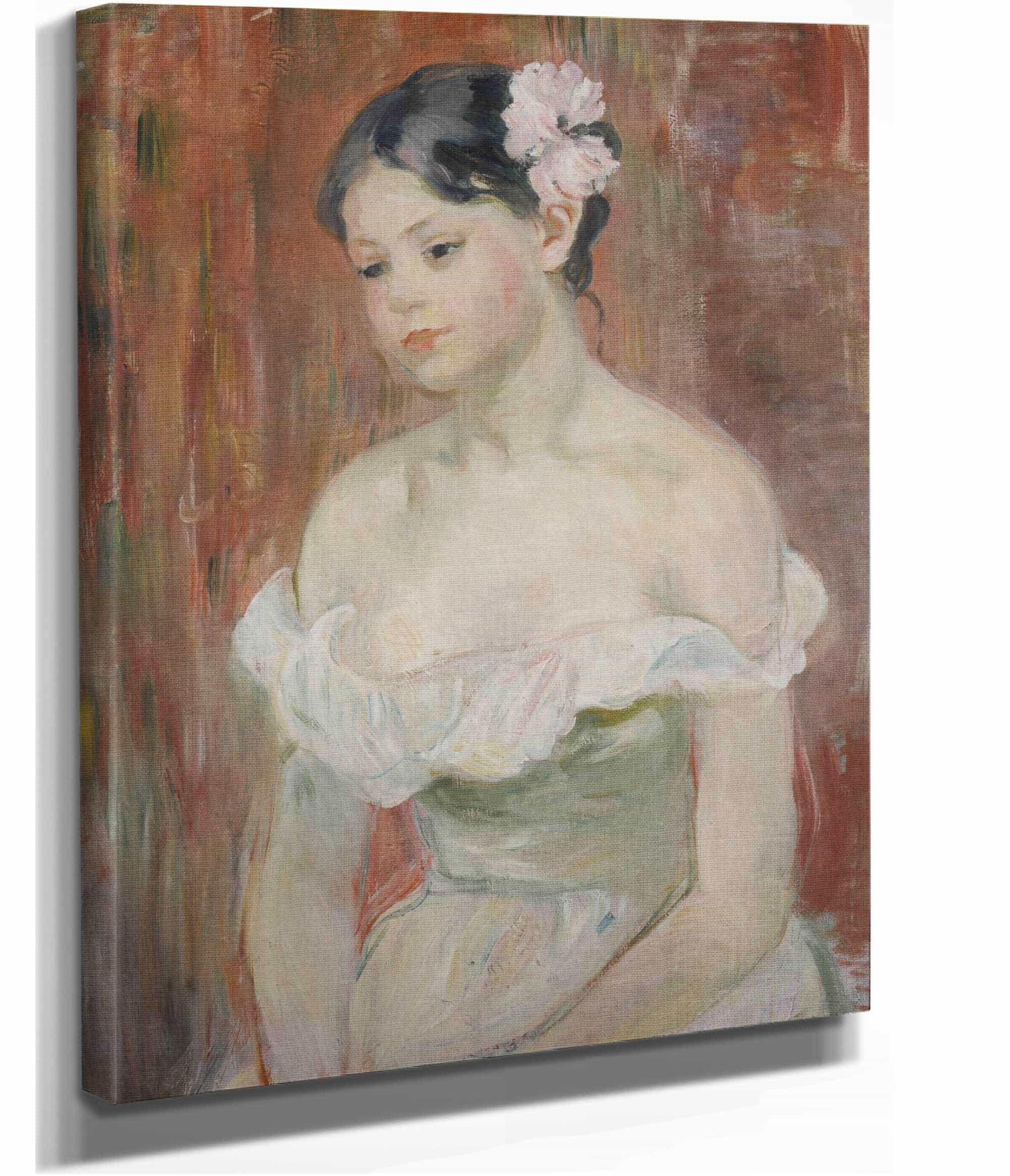 Jeune Fille Au Decollete La Fleur Aux Cheveux by Berthe Morisot - Image 2