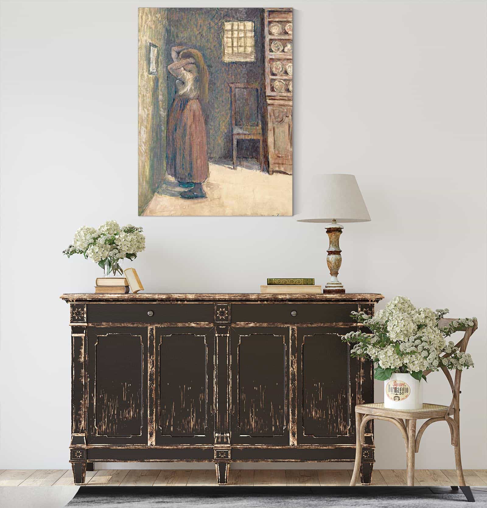 Jeune Paysanne Se Coiffant by Camille Pissarro - Image 4