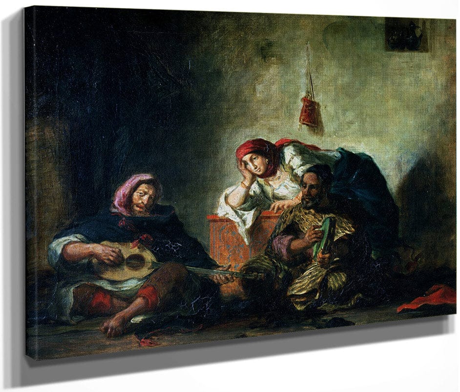 Jewish Musicians In Mogador By Ferdinand Victor Eugene Delacroix