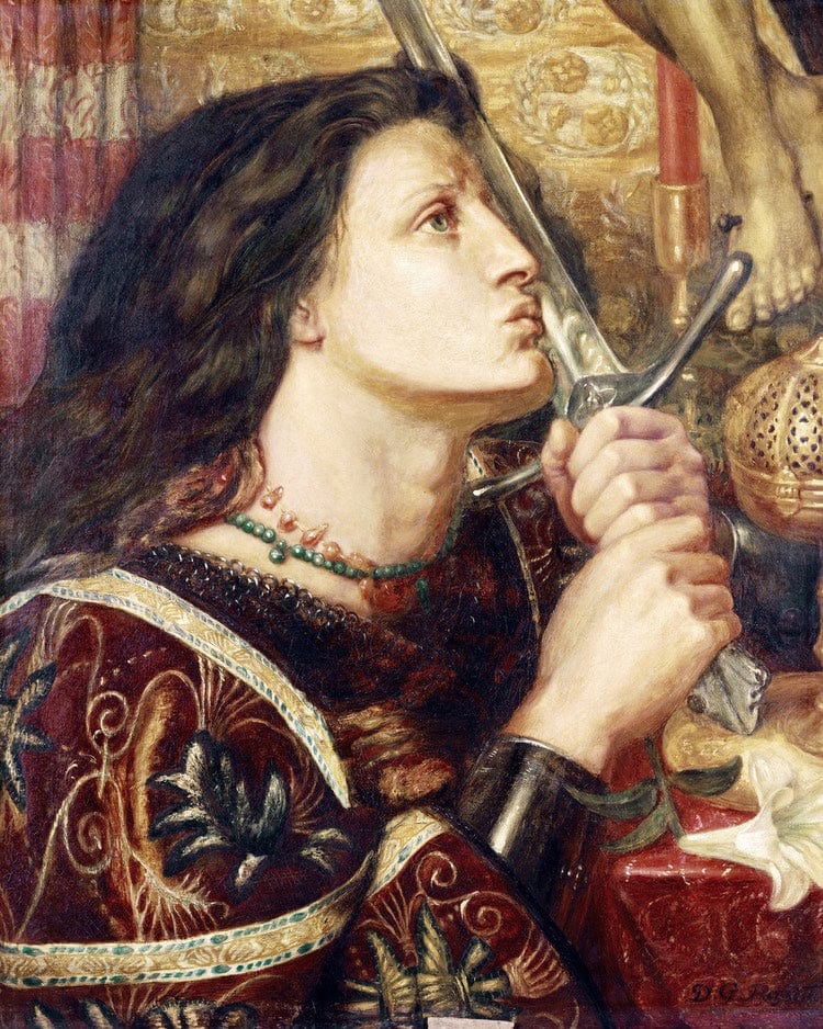 Joan Of Arc Kissing The Sword Of Deliverance By Dante Gabriel Rossetti - Image 6