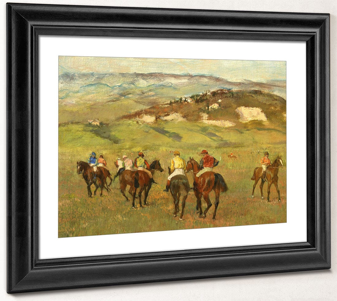 Jockeys On Horseback Before Distant Hills By Edgar Degas - Image 4