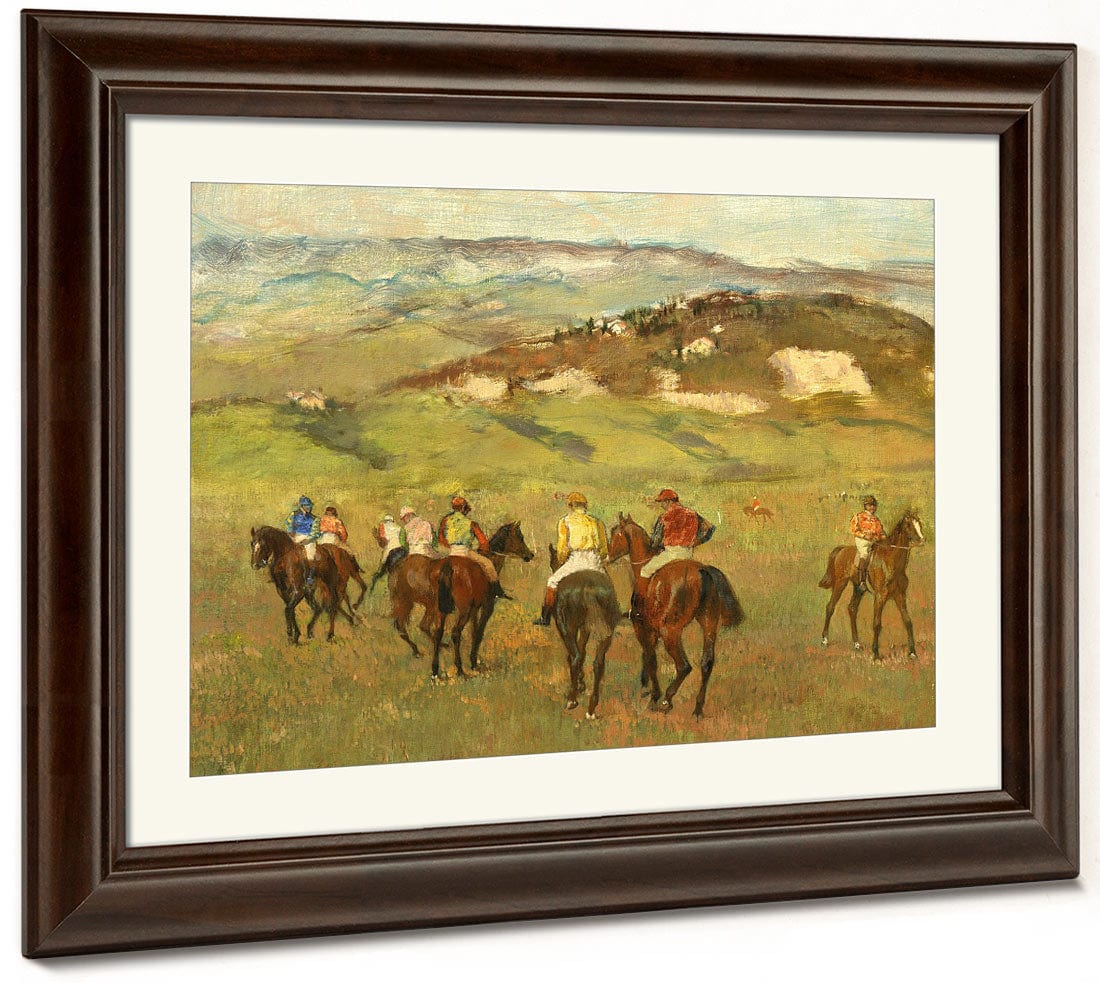 Jockeys On Horseback Before Distant Hills By Edgar Degas - Image 5