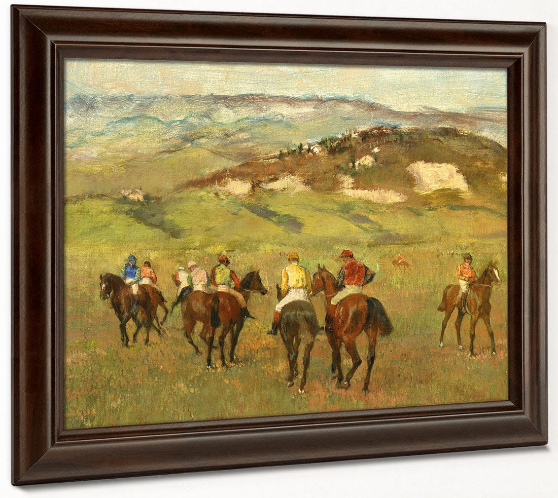 Jockeys On Horseback Before Distant Hills By Edgar Degas - Image 6