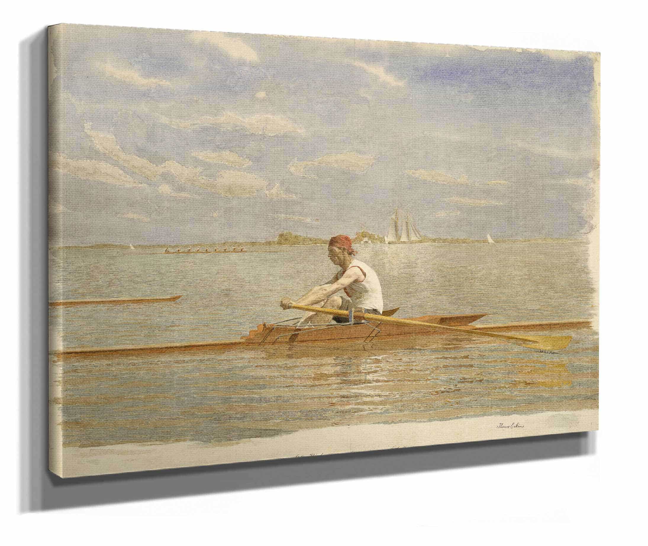 John Biglin In A Single Scull by Thomas Eakins - Image 3